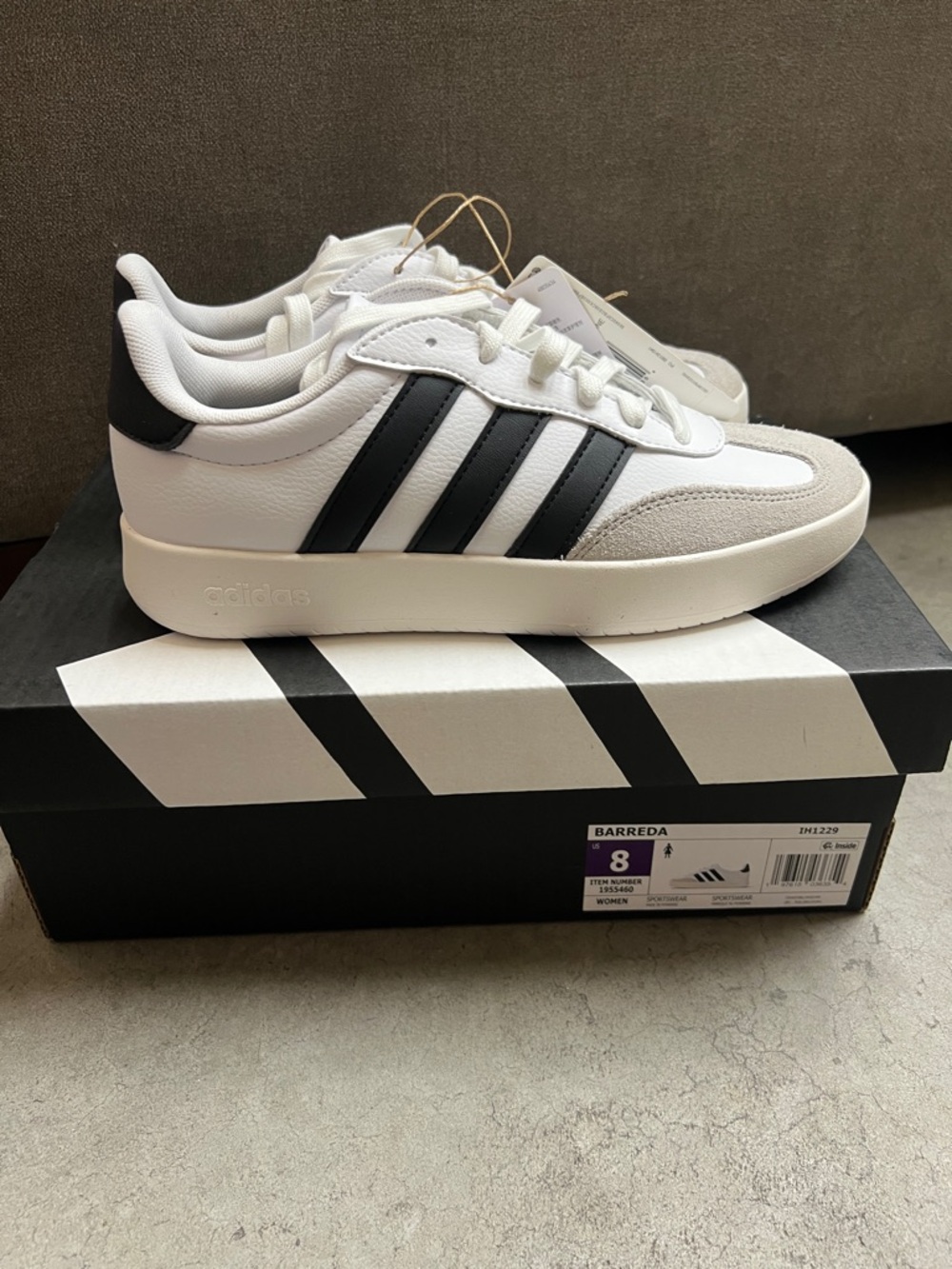 adidas Barreda White Black Men's Sneakers